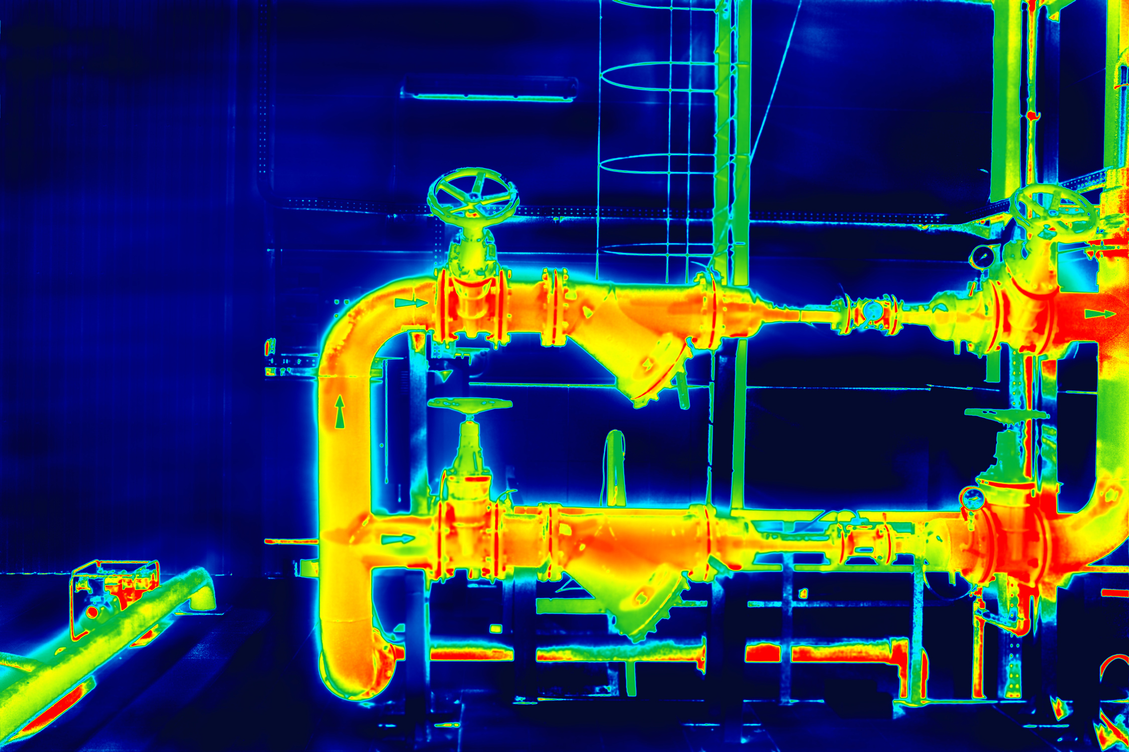 Industrial thermography pipe